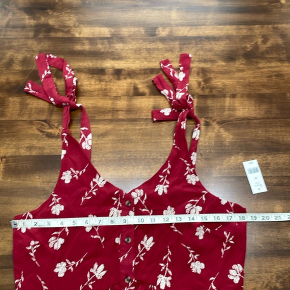 Dip Flower Button Up Adjustable Tie Shoulder Viscose Sundress NWT - Medium - Picture 11 of 12